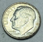 1954-D ROOSEVELT DIME - TEN CENTS - DOUBLE RIM BOTH SIDES - ERROR - SILVER