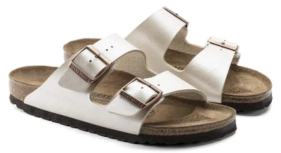 BIRKENSTOCK 1009921 ARIZONA BS Chaussures Femme à Enfiler Pearl White - Photo 1/4