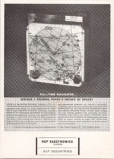 ACF Electronics 1961 Print Ad RT-1B Navigation Pictorial Display 6in
