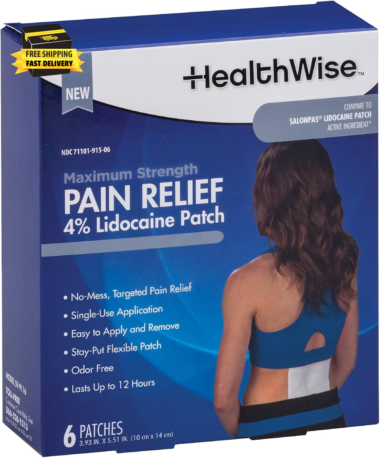 Maximum Strength Pain Relief 4% Lidocaine Pain Relief Patch ⭐️⭐️⭐️⭐️⭐️