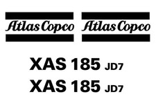 KIT SET ADESIVI DECALCOMANIA ATLAS COPCO XAS 185 JD7 AC58Q