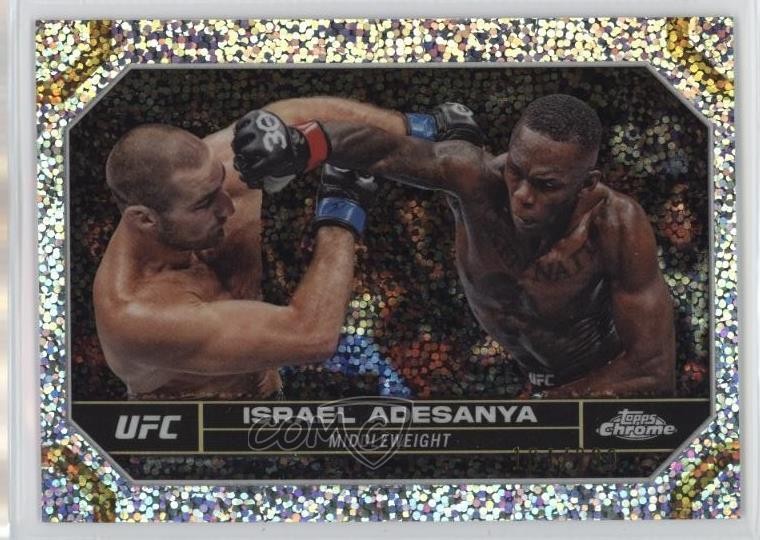 2024 Topps Chrome UFC Speckle Refractor /299 Israel Adesanya #81 3hd