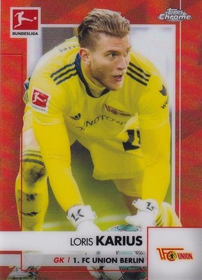 2020-21 Topps Chrome Bundesliga Union Berlin Loris Karius Orange 25/25 Card