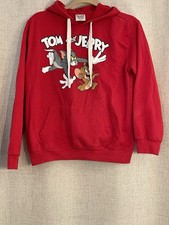 Tom  Jerry Red Hoodie Sweatshirt, Youth, Sz Medium