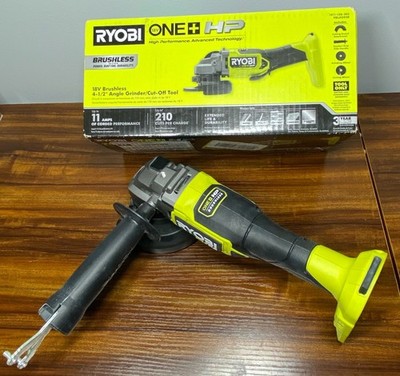 Ryobi ONE+ HP 18V Brushless 4-1/2'' Angle Grinder /Cut-Off (Tool Only) PBLAG02B