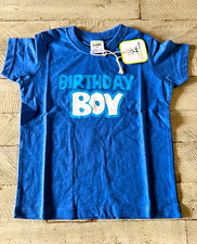 Unordinary Birthday Boy Graphic T-Shirt Blue Cotton Short Sleeve Boys 3Y