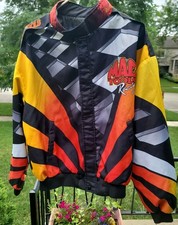Vintage 90s Swingster "Mac Tools Racing" Checkered Flag Jacket - L - USA Made