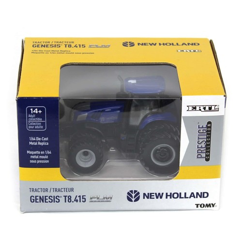 ERTL 1/64 New Holland GENESIS T8.415 Tractor Row Crop Dual Prestige 13975 - Picture 5 of 5
