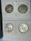 4-Liberty Walking Half Dollar Variety Multiple Years 90% Silver (Lot of 4)