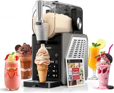 Slushie Machine 85oz Ice Cream Maker LED Programs