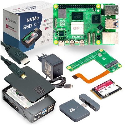 BerryBase Raspberry Pi 5 NVMe Starterkit - RAM: 16GB - Farbe: schwarz