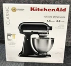 KitchenAid 10x Speed 4.5 Quart 4.3L Bowl Lift Tilt-Head Stand Mixer (Black)