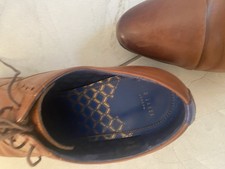 TED BAKER LONDON MEN BROGUE  BROWN LEATHER SHOES LACE UP SIZE UK 9,EU 43,US 10