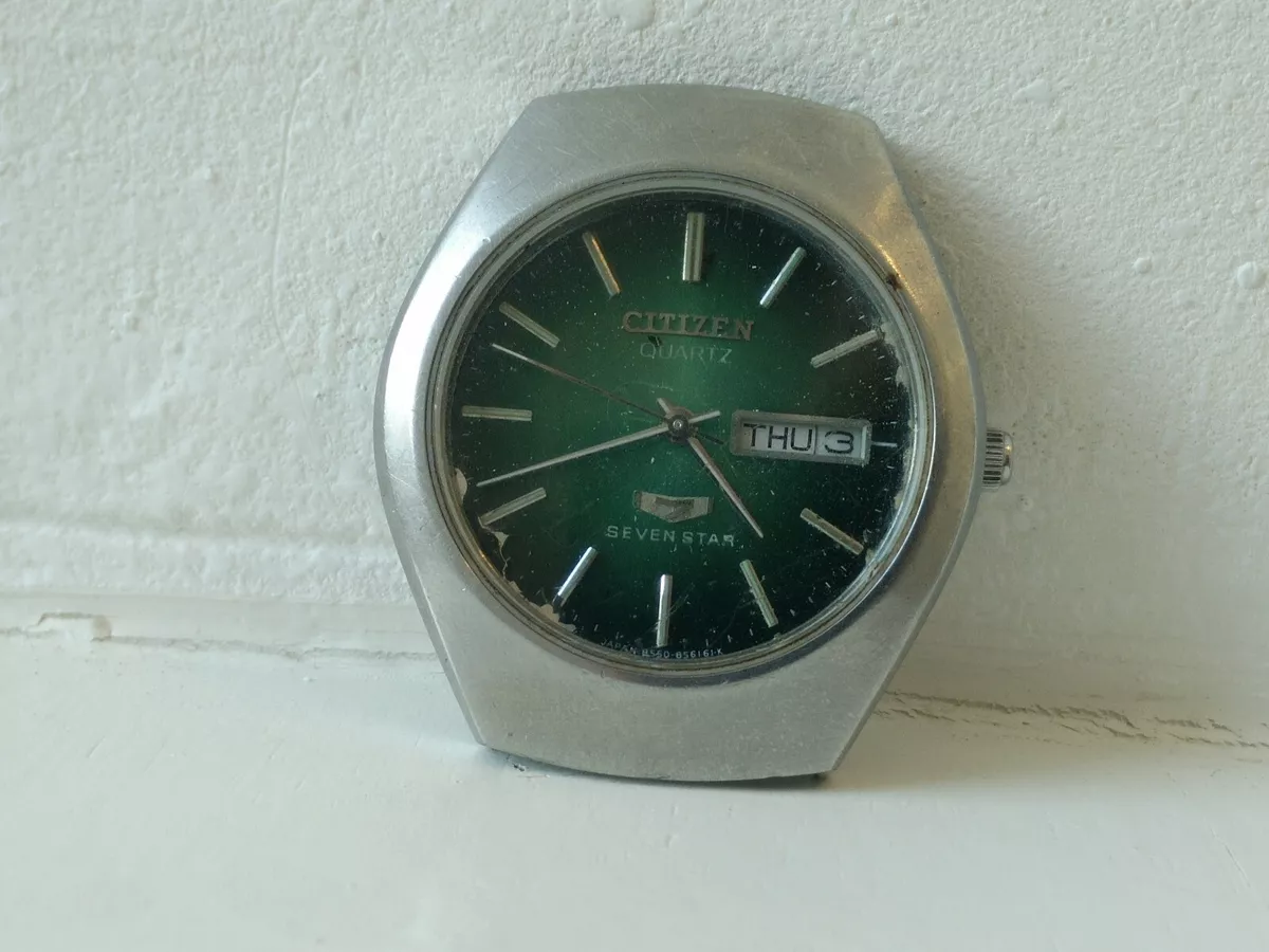 Vintage Citizen 4 853810 Quartz Seven Star Mens Watch 1970