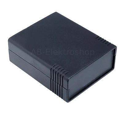 ABS Panel Kunststoffgehäuse 111 x 91 x 43mm schwarz Halbschallen Leer gehäuse