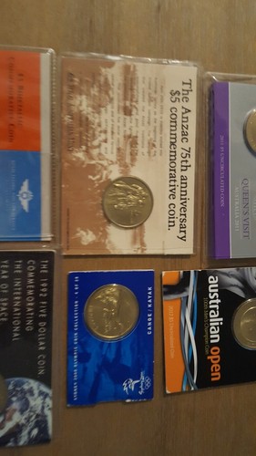 set of 6 australian $5 coin 1990/1992/1998/2000/2011/2012 see DESCRIPTION pls - Picture 3 of 8