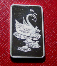 1974 Mother's Day-Swan w/Diamond Bar by Mt. Everest Mint 1 Troy oz..999 Silver