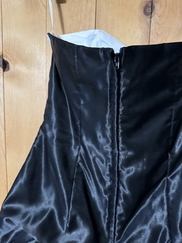 VTG Gunne Sax Jessica McClintock Color block Strapless Dress Short 11 USA - Picture 12 of 14