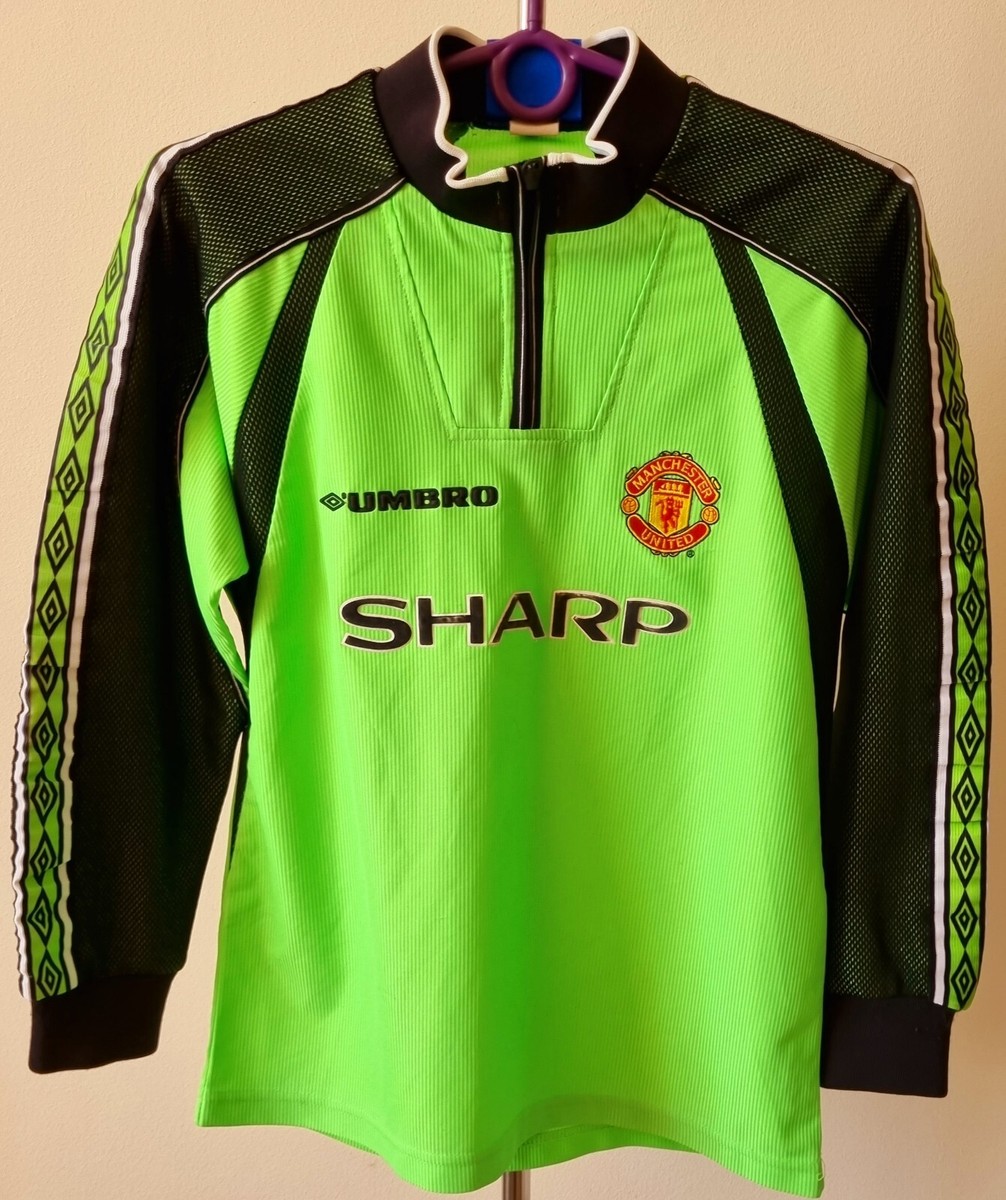 Manchester United 1998-1999 Goalkeeper football Umbro jersey size