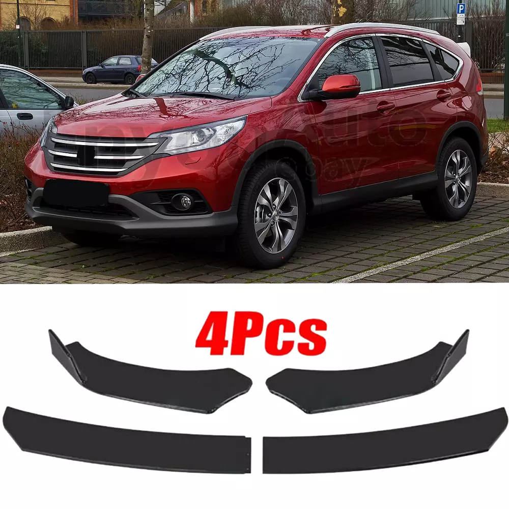 For Honda CR V Gloss Black Front Bumper Lip Chin Spoiler Splitter