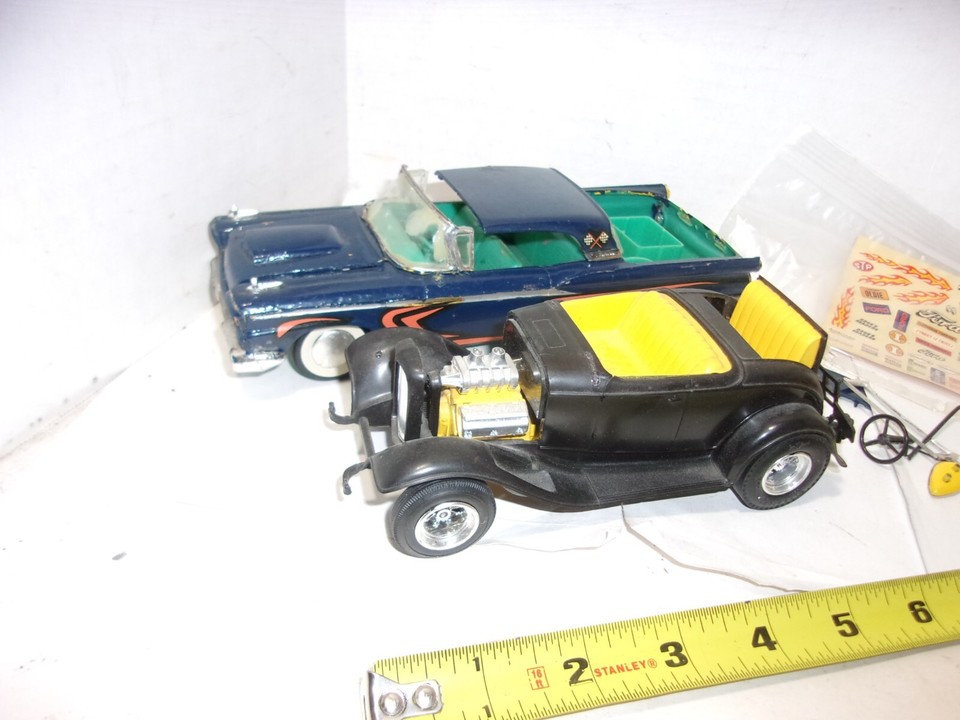VINTAGE MODEL KIT HOT ROD RACE CAR Parts Lot & Sticker Decal Sheet eBay