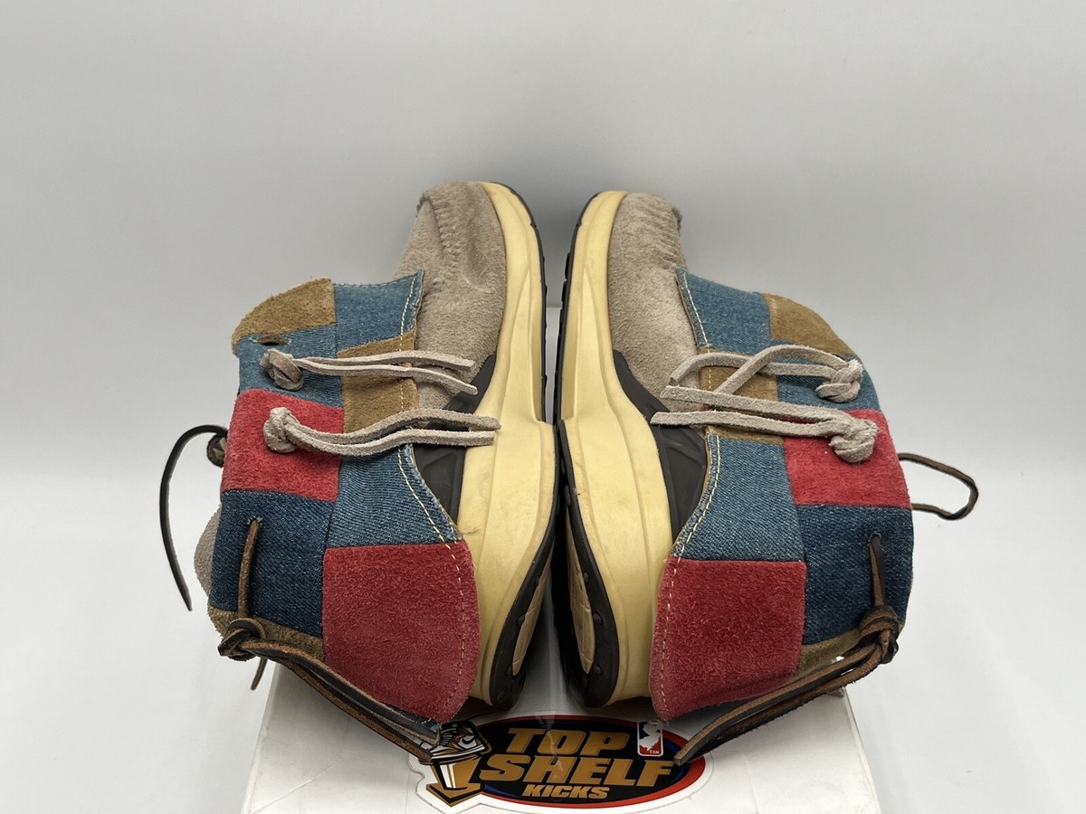 Visvim FBT Shaman Folk Blue Red Patchwork Size 10 Used Rare Visvim FBT Shaman Folk Blue Red Patchwork Size 10 Used Rare