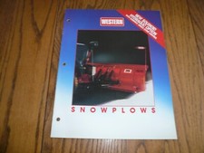 Western Snow Plows Sales Brochure - Vintage