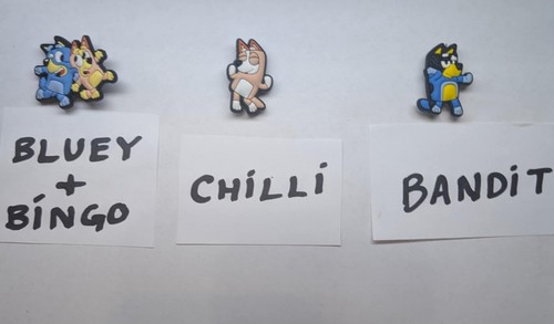 Bluey Croc Charms Lot of 3! Bluey Charms! Soft PVC Kids Disney Aussie Bluey! - Picture 2 of 4