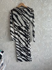 Black and White Print Mesh Co Ord Maxi Skirt, Pretty Little Thing, Size 6