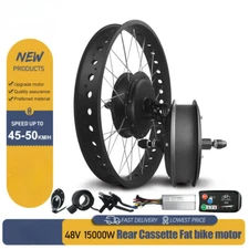 Snow E-bike Conversion Kit 48V 1500W Rear Cassette Hub Motor Wheel 20/26inch