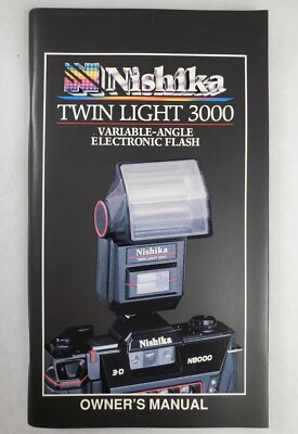 Nishika N8000 3D 35mm Film Camera Twin Light Flash With Case