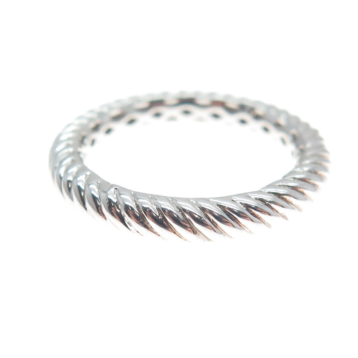 925 Sterling Silver Twisted Rope Stackable Band R… - image 3