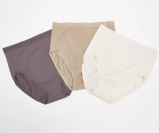 Breezies Sleek Lines Tummy Smoothing HiCut Panty Set of 3 Champagne Small Size