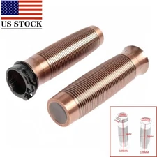 2 X Aluminum Handlebar Hand Grips For Harley Cruiser Bobber Choppe Motorcycle