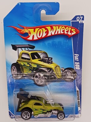 HW Modified Rides '09, Fiat 500, Dragster. Satin Green with Chrome