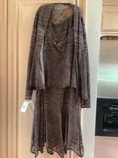 NWT womens Damianou formal 3 piece gown, long skirt, halter top w/jacket size XL