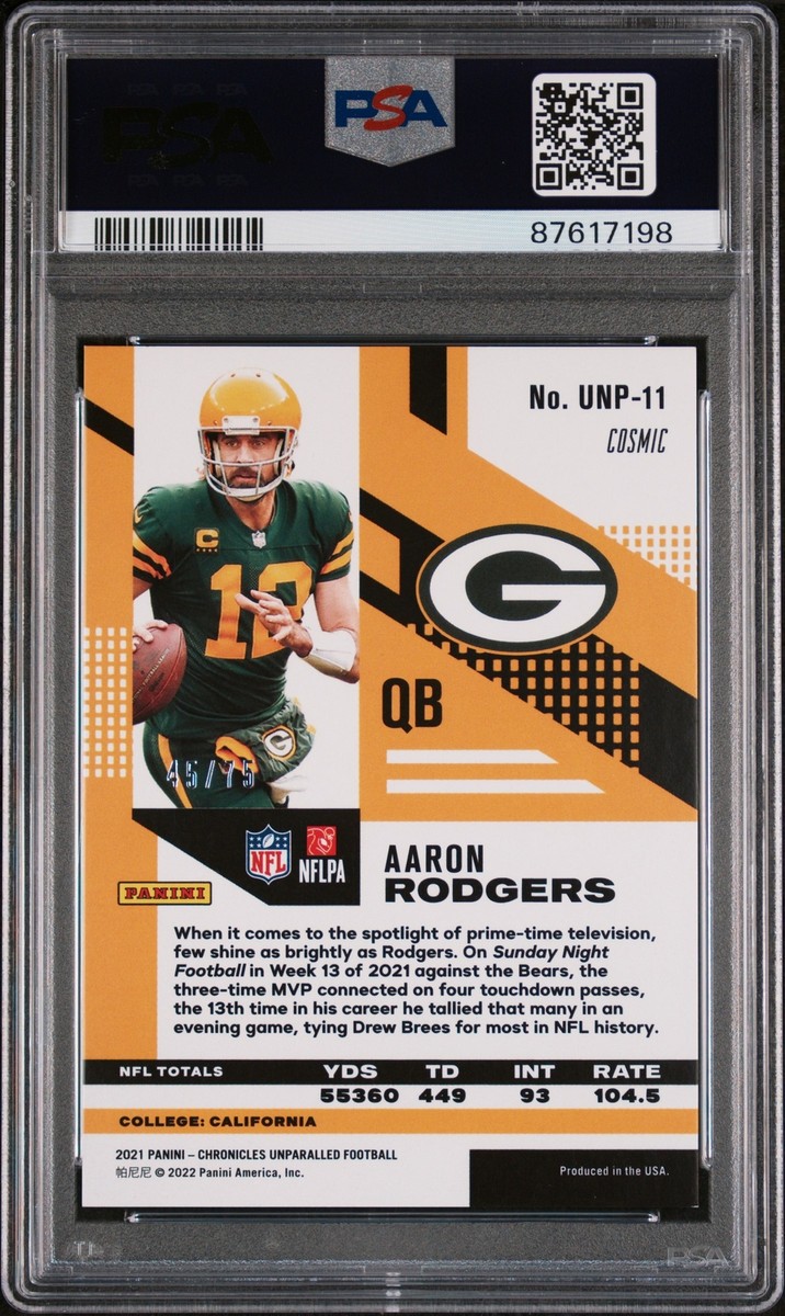 ★アーロンページ★ 2021 Panini Chronicles - Unparalleled Aaron Rodgers #UNP-11
