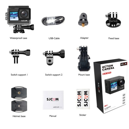 SJCAM SJ4000 Dual Screen Action Camera 4K 30FPS 16MP WiFi 2" TFT LCD back screen - Photo 11 sur 12