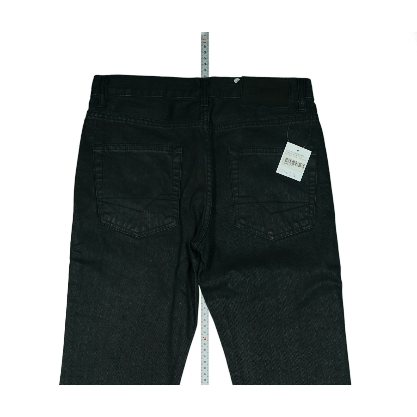 Esprit Mens Jeans Trousers Slim Fit Straight W29 L32 Dark Blue Black Gloss NEW image 4
