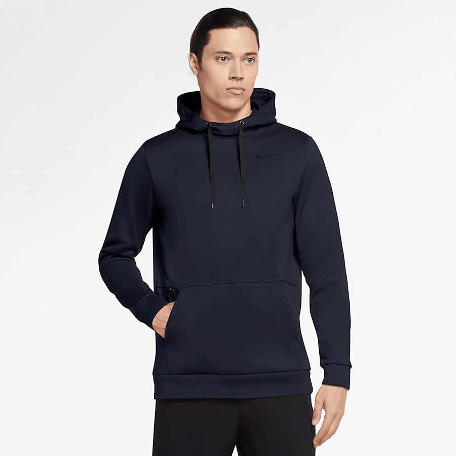 nike therma hoodie obsidian