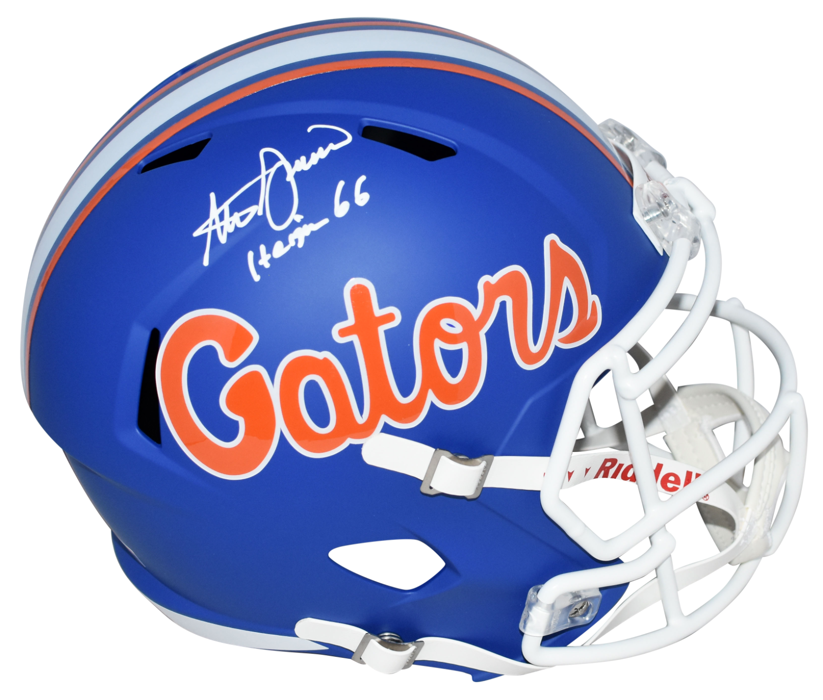 Steve Spurrier Autographed Signed Florida Gators BLUE FULL SIZE SPEED HELMET W/ 66 HEISMAN 