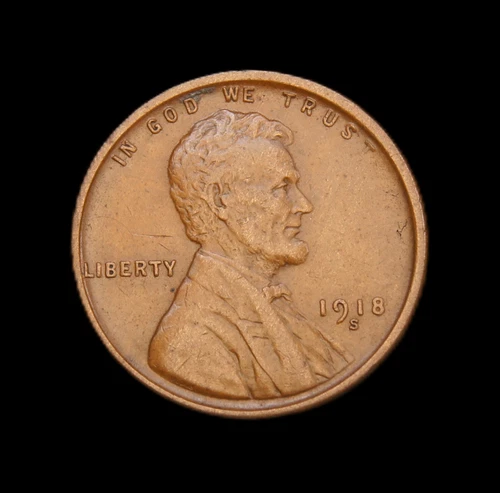 1918-S Lincoln Wheat Cent  XF