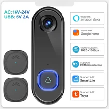 Wireless Doorbell WiFi 1080P Camera Security Door Bell Video Intercom Smart Home