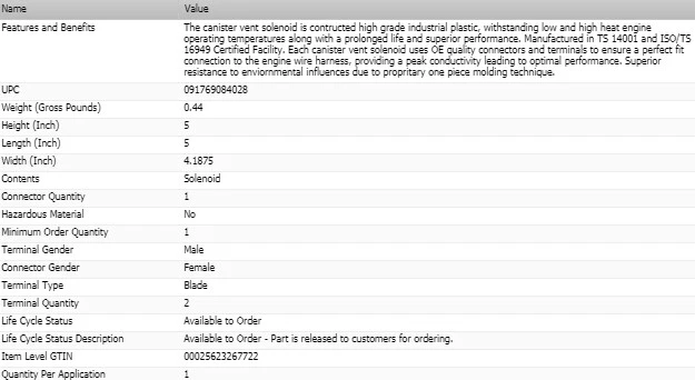 Solenoide de ventilación de bote de vapor estándar Chevrolet Silverado 3500 Classic 2007 6,0 L Foto 4 de 4