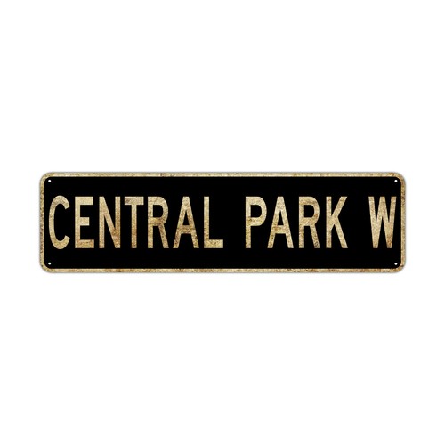 Central Park W Street Vintage Sign Park Garage Décor New York City Aluminum Sign - Picture 3 of 5