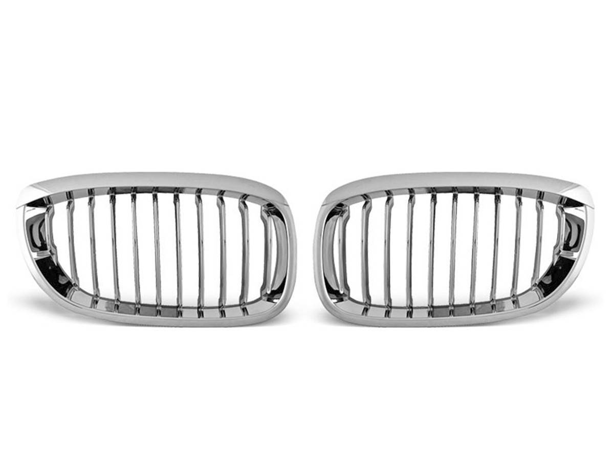 Grilles de calandre BMW Série 3 E46 Coupé et Cabriolet 2003-2006 en finition chrome brillant
