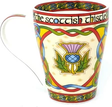 Royal Tara The Scottish Thistle Mug Celtic Weave Tea Cup Coffe Mug 13 fl oz