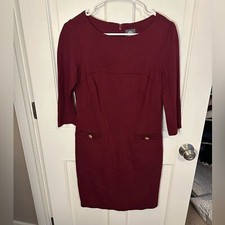 Vince Camuto Women’s Dolman Knee-Length Red Dress Career Wear Business Sz 6