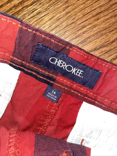Cherokee Buffalo Plaid Shorts Girls 14 Vintage NEW Gorecore Adjustable Waist - Picture 5 of 6