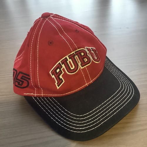 FUBU Black Red Embroidered Strapback 